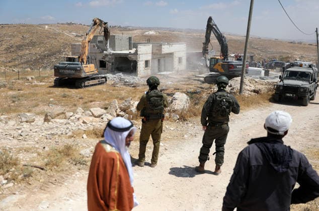 Israeli authorities demolish homes in Yatta south of Hebron Palestinians inspect demolished homes after Israeli authorities carried out demolition operations in the Yatta area, south of Hebron, in the occupied West Bank, on July 7, 2026. According to local sources, several homes were demolished on the grounds of lacking building permits, leaving a number of families displaced and causing damage to property. Photo by Mamoun Wazwaz apaimages Hebron West Bank Palestinian Territory 070726_Hebron_MW_00(10) Copyright: xapaimagesxMamounxWazwazx xapaimagesx