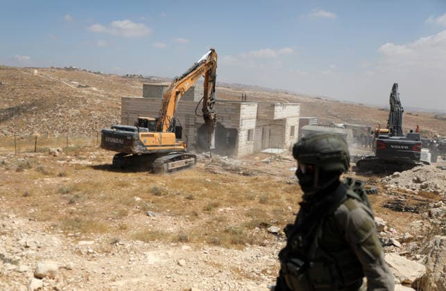 Israeli authorities demolish homes in Yatta south of Hebron Palestinians inspect demolished homes after Israeli authorities carried out demolition operations in the Yatta area, south of Hebron, in the occupied West Bank, on July 7, 2026. According to local sources, several homes were demolished on the grounds of lacking building permits, leaving a number of families displaced and causing damage to property. Photo by Mamoun Wazwaz apaimages Hebron West Bank Palestinian Territory 070726_Hebron_MW_00(6) Copyright: xapaimagesxMamounxWazwazx xapaimagesx