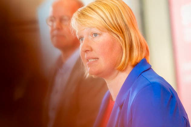 Wiebke Esdar EUR, Deutschland, Berlin: 07.07.2026: Pressestatement vor der Fraktionssitzung mit Wiebke Esdar (SPD) -Haushaltsexpertin der SPD. *** Wiebke Esdar, EUR, Germany, Berlin, July 7, 2026 Press statement ahead of the caucus meeting with Wiebke Esdar, SPD budget expert