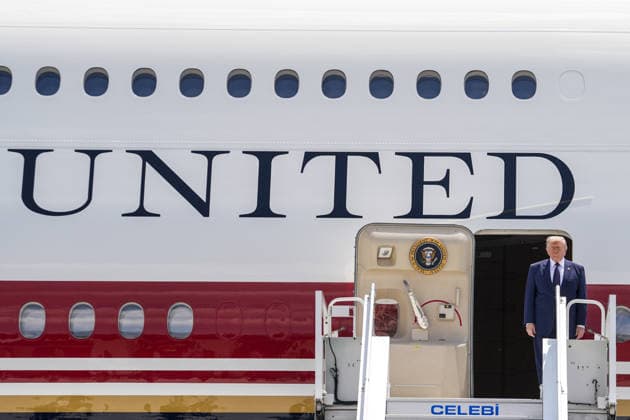 US President Donald Trump in Ankara ANKARA, TURKIYE - JULY 07: US President Donald Trump arrives in Ankara Airport ahead of the 36th NATO Heads of State and Government Summit in Ankara, Turkiye, on July 07, 2026. Osmancan Gurdogan Anadolu Ankara Turkey. Editorial use only. Please get in touch for any other usage.  Copyright: x2026xAnadoluxOsmancanxGurdoganx