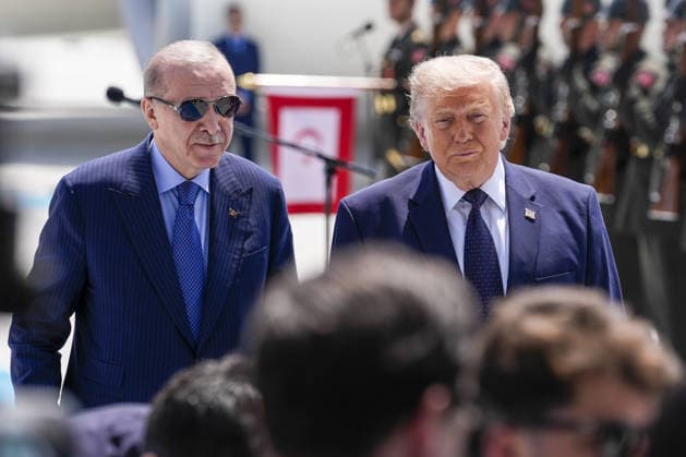 US President Donald Trump in Ankara ANKARA, TURKIYE - JULY 7: Turkish President Recep Tayyip Erdogan welcomes US President Donald Trump, who is paying an official visit to Turkiye ahead of the 36th NATO Heads of State and Government Summit, at Ankara Airport in Ankara, Turkiye, on July 07, 2026. Osmancan Gurdogan Anadolu Ankara Turkey. Editorial use only. Please get in touch for any other usage.  Copyright: x2026xAnadoluxOsmancanxGurdoganx