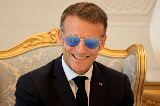 President Macron with President al-Sharaa Meeting - Damascus France s President Emmanuel Macron reacts ahead of his meeting with Syria s President at the People s Palace in Damascus on July 7, 2026. Syria s President Ahmed al-Sharaa hailed France s constructive role in the transition since the toppling of longtime ruler Bashar al-Assad, as French leader Emmanuel Macron made the first post-conflict visit to Damascus by a Western European leader. Photo by Ludovic Marin Pool ABACAPRESS.COM Damascus Syria  Copyright: xMarinxLudovic Pool ABACAx