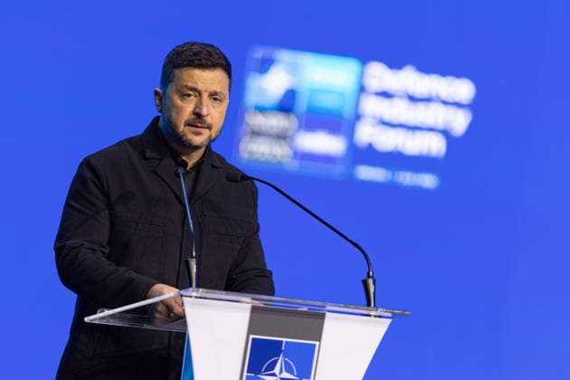 July 7, 2026, Ankara, Turkey: Ukrainian President Volodymyr Zelenskyy speaks during the NATO Defence Industry Forum. Ankara Turkey - ZUMAl194 20260707_zip_l194_015 Copyright: xMarekxLadzinskix