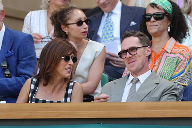 . 07 07 2026. London, United Kingdom. Benedict Cumberbatch and Sophie Hunter on day nine of the Wimbledon Tennis Championships in London.  xStephenxLockx xi-Imagesx IIM-26890-0024