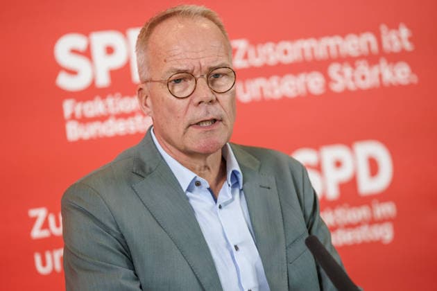 Statement SPD Matthias Miersch SPD Vorsitzender, bei einem Statement SPD am 07.07.26 in Berlin. Berlin Berlin Deutschland Reichstag *** Statement by Matthias Miersch, SPD Chairman, during an SPD press conference on July 7, 2026, in Berlin, Berlin, Berlin, Germany, at the Reichstag