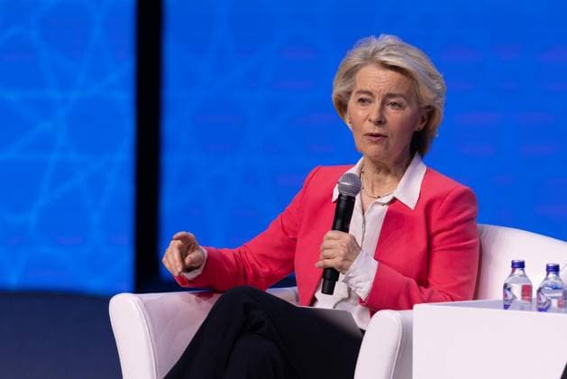 July 7, 2026, Ankara, Turkey: European Commission President Ursula von der Leyen takes part in a discussion with NATO Secretary General Mark Rutte during the NATO Defence Industry Forum. Ankara Turkey - ZUMAl194 20260707_zip_l194_034 Copyright: xMarekxLadzinskix