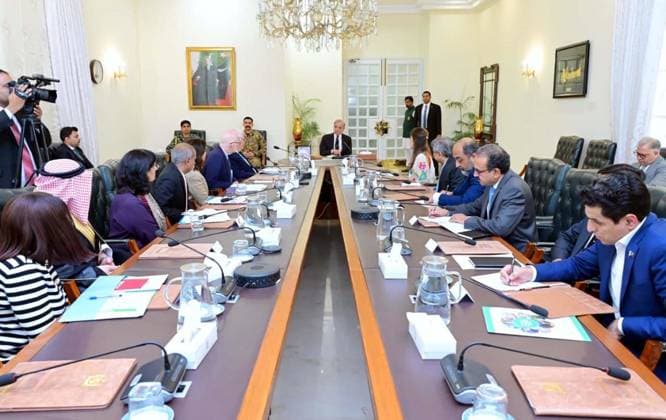 July 7, 2026, Pakistan: Prime Minister Muhammad Shehbaz Sharif Meets with Polio Oversight Board Delegation in Islamabad Pakistan  - ZUMAas3_ 20260707_zaf_as3_020 Copyright: xPPIx