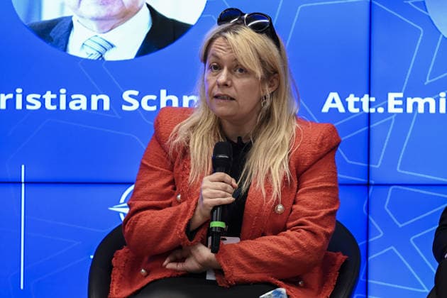 Panel on European defense foundation at NATO Summit Dialogues in Ankara ANKARA, TURKIYE - JULY 7: Jane Kinninmont, Director of the United Nations Association of the United Kingdom attends a panel titled Laying the Foundation for European Defense: The European Pillar and the Future of Burden-Sharing Among Allies as part of the NATO Summit Dialogues event organized by the Turkish Atlantic Council and the Hariciye Center for Foreign Policy and Security Studies in Ankara, Turkiye on July 7, 2026. Fatma Nur Arslan Anadolu Ankara Turkey. Editorial use only. Please get in touch for any other usage.  Copyright: x2026xAnadoluxFatmaxNurxArslanx