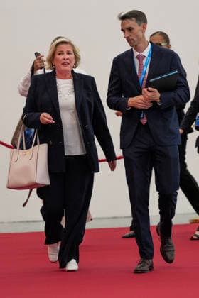 World Summit on Artificial Intelligence Jean Marc Ferré MAXPPP Geneva July 7, 2026 Halla Tomasdottir, former President of Iceland, arrives to participate in the World Summit on Artificial Intelligence at Palexpo in Geneva on July 7, 2026. Photo by Jean Marc Ferré MAXPPP Geneva, Geneva, Switzerland  Copyright: xMAXPPPxJeanxMarcxFerréx FRR202607078235 FRR202607078235