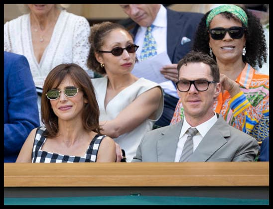 . 07 07 2026. London, United Kingdom. Benedict Cumberbatch and Sophie Hunter in the Royal Box on day nine of the Wimbledon Tennis Championships in London.  xStephenxLockx xi-Imagesx IIM-26890-0038