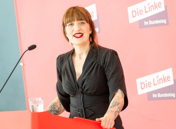 Heidi Reichinnek EUR, Deutschland, Berlin, 07.07.2026: Pressestatement von Heidi Reichinnek Vorsitzende der Fraktion Die Linke im Bundestag *** Heidi Reichinnek EUR, Germany, Berlin, July 7, 2026 Press statement by Heidi Reichinnek, Chair of the Die Linke parliamentary group in the Bundestag