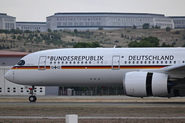 German Chancellor Friedrich Merz arrives Ankara for 36th NATO Summit ANKARA, TURKIYE - JULY 7: Plane carrying, German Chancellor Friedrich Merz, arrives at Ankara Airport ahead of the 36th NATO Summit in Ankara, Turkiye on July 7, 2026. Muhammed Abdullah Kurtar Anadolu Ankara Turkey. Editorial use only. Please get in touch for any other usage.  Copyright: x2026xAnadoluxMuhammedxAbdullahxKurtarx