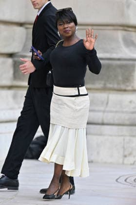 PFW Haute Couture Chanel Outside Arrivals JR Surya Bonaly arriving at the Chanel show during Haute Couture Fashion Week in Paris, France, on 7 July 2026. Photo by Julien Reynaud APS-Medias ABACAPRESS.COM Paris France  Copyright: xReynaudxJulien APS-Medias ABACAx