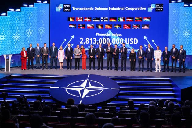 July 7, 2026, Ankara, Turkey: Secretary General of NATO, Mark Rutte and other members of delegations pose for a group photo at the Defence Industry Forum during the 2026 NATO Ankara Summit in Ankara, Turkiye, on July 7th, 2026. Ankara Turkey - ZUMAz156 20260707_zip_z156_015 Copyright: xBeataxZawrzelx