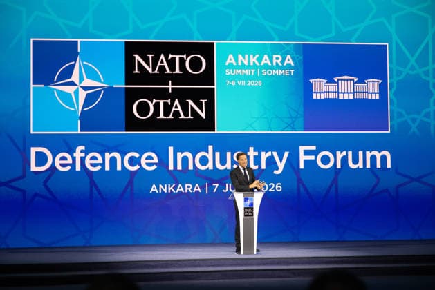 July 7, 2026, Ankara, Turkey: Secretary General of NATO, Mark Rutte and other members of delegations attend the High Level Defence announcements at the Defence Industry Forum during the 2026 NATO Ankara Summit in Ankara, Turkiye, on July 7th, 2026. Ankara Turkey - ZUMAz156 20260707_zip_z156_016 Copyright: xBeataxZawrzelx
