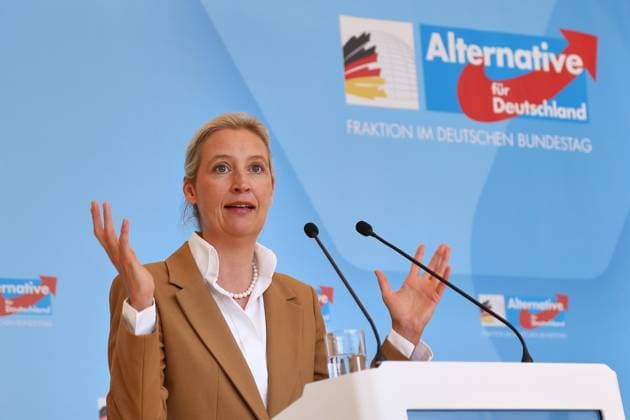 Berlin, Deutschland, 07.07.2026: Deutscher Bundestag: AfD-Fraktionssitzung: Alice Weidel (AfD) gibt ein Pressestatement *** Berlin, Germany, July 7, 2026 German Bundestag AfD caucus meeting Alice Weidel of the AfD issues a press statement Copyright: xdtsxNachrichtenagenturx dts_126690