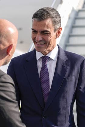 NATO Ankara Summit ANKARA, TURKIYE - JULY 7: Spanish Prime Minister Pedro Sanchez arrives at Ankara Airport ahead of the 36th NATO Heads of State and Government Summit in Ankara, Turkiye, on July 7, 2026. Osmancan Gurdogan Anadolu Ankara Turkey. Editorial use only. Please get in touch for any other usage.  Copyright: x2026xAnadoluxOsmancanxGurdoganx