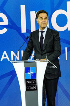 July 7, 2026, Ankara, Turkiye, Turkiye: NATO Secretary General MARK RUTTE, takes a moment while speaking onstage at the beginning of the NATO Summit Defence Industry Forum in Ankara. The Forum brought together Allied officials and defence-industry leaders to focus on scaling production, investment, innovation and joint procurement as NATO works towards its 5 percent defence and security investment commitment. Ankara Turkiye  - ZUMAo116 20260707_znp_o116_012 Copyright: xBiancaxOterox