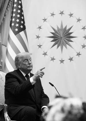Turkish President Erdogan welcomes US President Trump in Ankara ANKARA, TURKIYE - JULY 7: (----EDITORIAL USE ONLY MANDATORY CREDIT - TURKISH PRESIDENCY MUSTAFA KAMACI HANDOUT - NO MARKETING NO ADVERTISING CAMPAIGNS - DISTRIBUTED AS A SERVICE TO CLIENTS----) (EDITOR S NOTE: Image has been converted to black and white.) Turkish President Recep Tayyip Erdogan (not seen) and US President Donald Trump speak to press after their meeting at the Presidential Complex ahead of the 36th NATO Summit of Heads of State and Government in Ankara, Turkiye on July 7, 2026. Turkish Presidency Mustafa Kamaci Handout Anadolu Ankara Turkey. Editorial use only. Please get in touch for any other usage.  Copyright: x2026xAnadoluxTurkishxPresidencyx xMustafaxKamacix xHandoutx