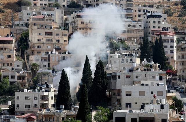 Smoke Rises After House Demolition in Nablus NABLUS, West Bank July 2026: Smoke rises after Israeli forces demolished the home of Palestinian prisoner Hatem al-Zagha in the city of Nablus in the occupied West Bank, July 2026. The demolition was carried out during an Israeli military operation in the city. NABLUS Palestine, State of Copyright: x xNedalxShtiehx xJNAxPressx