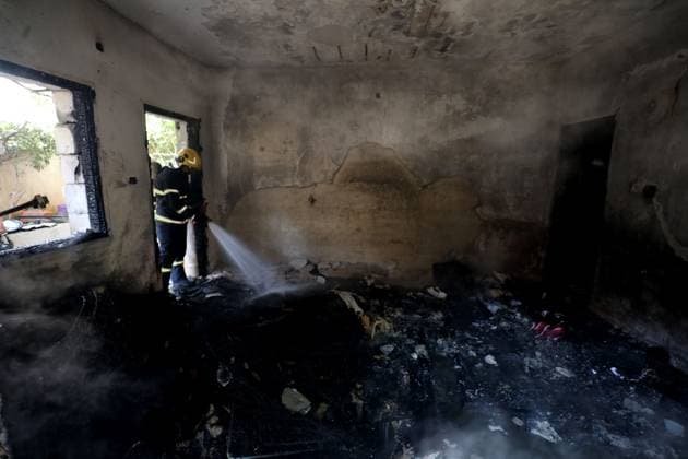 Smoke Rises After House Demolition in Nablus NABLUS, West Bank July 2026: Smoke rises after Israeli forces demolished the home of Palestinian prisoner Hatem al-Zagha in the city of Nablus in the occupied West Bank, July 2026. The demolition was carried out during an Israeli military operation in the city. NABLUS Palestine, State of Copyright: x xNedalxShtiehx xJNAxPressx