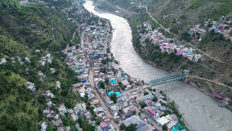 RECORD DATE NOT STATED A view of damaged residential houses due to a flash flood triggered by a cloudburst Doda Jammu & Kashmir , Jul 07 (ANI): A view of damaged residential houses due to a flash flood triggered by a cloudburst, in Doda on Tuesday. (ANI Video Grab) Doda Jammu and Kashmir India Copyright: xANIx ANI_20260707564