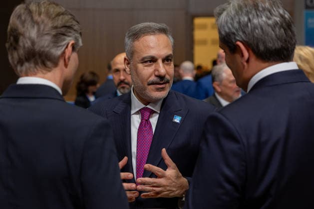 Turkish Foreign Minister Hakan Fidan ANKARA, TURKIYE - JULY 7: Turkish Foreign Minister Hakan Fidan attends the NATO-Ukraine Council meeting as part of the 36th NATO Ankara Summit in Ankara, Turkiye on July 7, 2026. Mustafa Hatipoglu Anadolu Ankara Turkey. Editorial use only. Please get in touch for any other usage.  Copyright: x2026xAnadoluxMustafaxHatipoglux