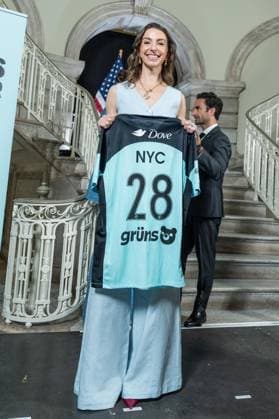 July 7, 2026, Bronx, New York, USA: Carolyn Tisch Blogett, owner of Gotham FC attends announcement the Gotham FC will play at Etihad Park stadium beginning in 2028 at City Hall press briefing in New York, NY on July 7, 2026. Bronx USA - ZUMAr339 20260707_znp_r339_004 Copyright: xLevxRadinx