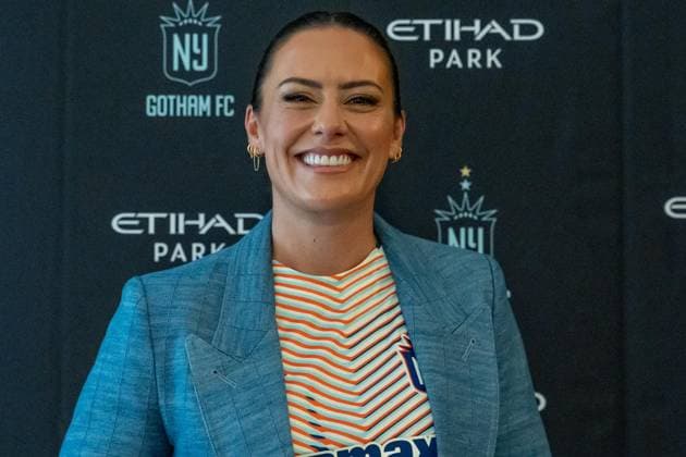 July 7, 2026, Bronx, New York, USA: Former player of Gotham FC Ali Krieger attends announcement the Gotham FC will play at Etihad Park stadium beginning in 2028 at City Hall press briefing in New York, NY on July 7, 2026. Bronx USA - ZUMAr339 20260707_znp_r339_011 Copyright: xLevxRadinx