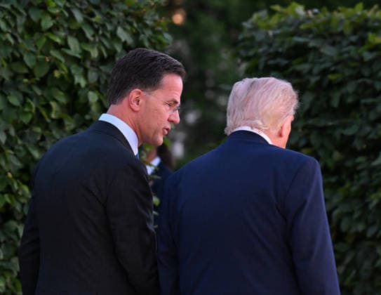 36th NATO Summit in Ankara ANKARA, TURKIYE - JULY 7: US President Donald Trump talks with NATO Secretary General Mark Rutte during a reception hosted for heads of state and government attending the 36th NATO Summit and their spouses at the Presidential Complex in Ankara, Turkiye, on July 7, 2026. Mehmet Ali Ozcan Anadolu Ankara Turkey. Editorial use only. Please get in touch for any other usage.  Copyright: x2026xAnadoluxMehmetxAlixOzcanx