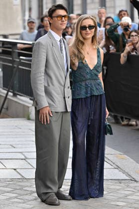 PFW Haute Couture Armani Prive Outside Arrivals JR Count Nikolai of Monpezat, Benedikte Thoustrup arriving at the Armani Prive show during Haute Couture Fashion Week in Paris, France, on 7 July 2026. Photo by Julien Reynaud APS-Medias ABACAPRESS.COM Paris France  Copyright: xReynaudxJulien APS-Medias ABACAx