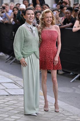 PFW Haute Couture Armani Prive Outside Arrivals JR Talia Yan, Caroline Scheufele arriving at the Armani Prive show during Haute Couture Fashion Week in Paris, France, on 7 July 2026. Photo by Julien Reynaud APS-Medias ABACAPRESS.COM Paris France  Copyright: xReynaudxJulien APS-Medias ABACAx