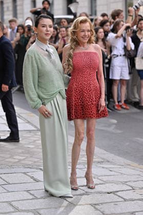 PFW Haute Couture Armani Prive Outside Arrivals JR Talia Yan, Caroline Scheufele arriving at the Armani Prive show during Haute Couture Fashion Week in Paris, France, on 7 July 2026. Photo by Julien Reynaud APS-Medias ABACAPRESS.COM Paris France  Copyright: xReynaudxJulien APS-Medias ABACAx