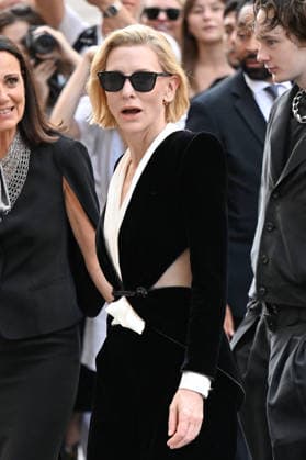 PFW Haute Couture Armani Prive Outside Arrivals JR Cate Blanchett arriving at the Armani Prive show during Haute Couture Fashion Week in Paris, France, on 7 July 2026. Photo by Julien Reynaud APS-Medias ABACAPRESS.COM Paris France  Copyright: xReynaudxJulien APS-Medias ABACAx