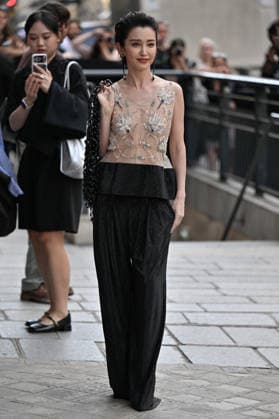 PFW Haute Couture Armani Prive Outside Arrivals JR Li Bingbing arriving at the Armani Prive show during Haute Couture Fashion Week in Paris, France, on 7 July 2026. Photo by Julien Reynaud APS-Medias ABACAPRESS.COM Paris France  Copyright: xReynaudxJulien APS-Medias ABACAx