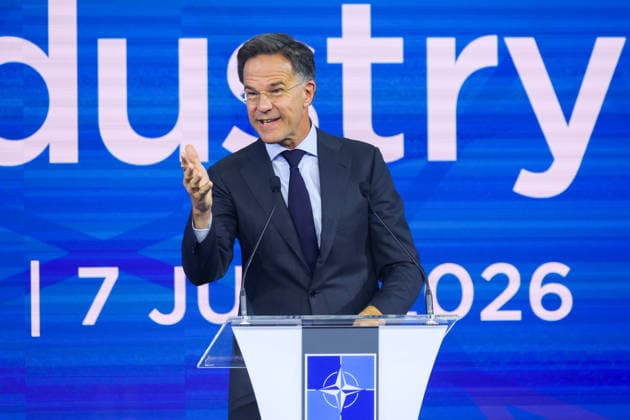 July 7, 2026, Ankara, Turkey: Secretary General of NATO, Mark Rutte speaks at the Defence Industry Forum during the 2026 NATO Ankara Summit in Ankara, Turkiye, on July 7th, 2026. Ankara Turkey  - ZUMAz156 20260707_zip_z156_023 Copyright: xBeataxZawrzelx
