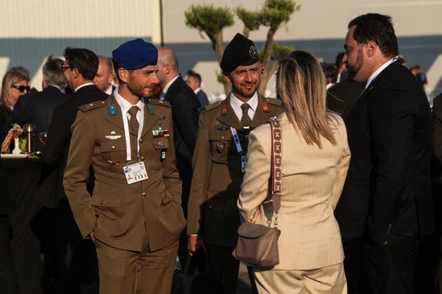 Defense Industry Forum 2026 as part of 36th NATO Summit in Ankara ANKARA, TURKIYE - JULY 7: Summit participants attend NATO Summit Defense Industry Forum 2026 Reception, hosted by President of the Presidency of Defense Industries (SSB) Haluk Gorgun, at the Turkish Aerospace Industries (TUSAS) Kahramankazan campus in Ankara, Turkiye on July 7, 2026. At the reception the land, sea, and air capabilities of the Turkish defense industry are showcased. Dilara Irem Sancar Anadolu Ankara Turkey. Editorial use only. Please get in touch for any other usage.  Copyright: x2026xAnadoluxDilaraxIremxSancarx