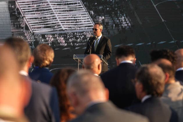 Defense Industry Forum 2026 as part of 36th NATO Summit in Ankara ANKARA, TURKIYE - JULY 7: President of the Presidency of Defense Industries (SSB) Haluk Gorgun delivers a speech during NATO Summit Defense Industry Forum 2026 Reception at the Turkish Aerospace Industries (TUSAS) Kahramankazan campus in Ankara, Turkiye on July 7, 2026. At the reception the land, sea, and air capabilities of the Turkish defense industry are showcased. Dilara Irem Sancar Anadolu Ankara Turkey. Editorial use only. Please get in touch for any other usage.  Copyright: x2026xAnadoluxDilaraxIremxSancarx