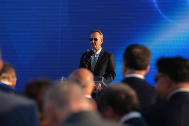 Defense Industry Forum 2026 as part of 36th NATO Summit in Ankara ANKARA, TURKIYE - JULY 7: President of the Presidency of Defense Industries (SSB) Haluk Gorgun delivers a speech during NATO Summit Defense Industry Forum 2026 Reception at the Turkish Aerospace Industries (TUSAS) Kahramankazan campus in Ankara, Turkiye on July 7, 2026. At the reception the land, sea, and air capabilities of the Turkish defense industry are showcased. Dilara Irem Sancar Anadolu Ankara Turkey. Editorial use only. Please get in touch for any other usage.  Copyright: x2026xAnadoluxDilaraxIremxSancarx
