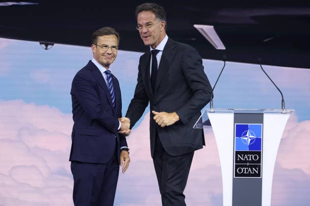 July 7, 2026, Ankara, Turkey: Secretary General of NATO, Mark Rutte, and Sweden s Prime Minister Ulf Kristersson attend the Defence Industry Forum during the 2026 NATO Ankara Summit in Ankara, Turkiye, on July 7th, 2026. Ankara Turkey - ZUMAz156 20260707_zip_z156_029 Copyright: xBeataxZawrzelx