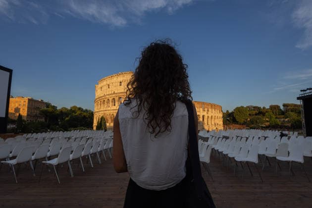 IPA86482373 - Opening of Quo Vadis?, the film festival in front of the Colosseum in Rome, organized by CSC Cineteca Nazionale and the Colosseum Archaeological Park  Copyright: xMatteoxNardonex xx 86482373