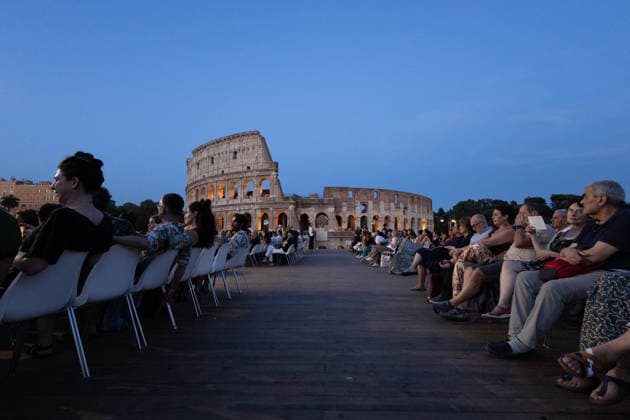 IPA86482395 - Opening of Quo Vadis?, the film festival in front of the Colosseum in Rome, organized by CSC Cineteca Nazionale and the Colosseum Archaeological Park  Copyright: xMatteoxNardonex xx 86482395