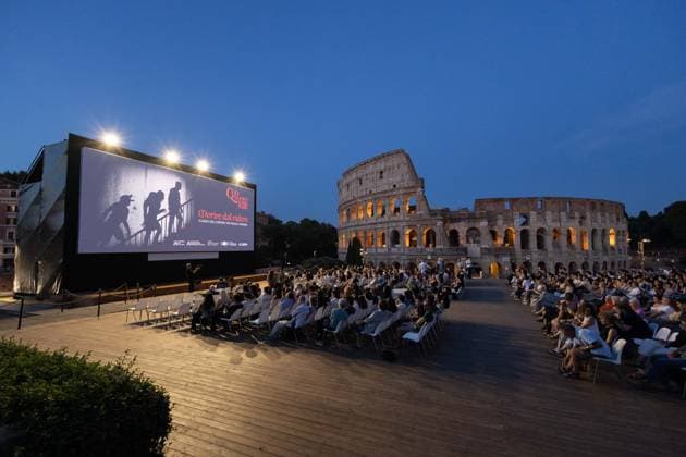 IPA86482399 - Opening of Quo Vadis??, the film festival in front of the Colosseum in Rome, organized by CSC Cineteca Nazionale and the Colosseum Archaeological Park  Copyright: xMatteoxNardonex xx 86482399