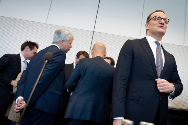 Bundestagsfraktion, CDU CSU Bundestag, Bundestagsfraktion, CDU CSU, Vorsitzender, Jens Spahn, CDU Berlin Berlin GER *** Bundestag Caucus, CDU CSU Bundestag, Bundestag Caucus, CDU CSU, Chair, Jens Spahn, CDU Berlin, Berlin, GER
