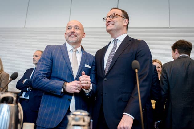 Bundestagsfraktion, CDU CSU Bundestag, Bundestagsfraktion, CDU CSU, Vorsitzender, Jens Spahn, CDU, Erster Stellvertreter, Alexander Hoffmann, CSU Berlin Berlin GER *** Bundestag Parliamentary Group, CDU CSU Bundestag, Bundestag Parliamentary Group, CDU CSU, Chair, Jens Spahn, CDU, First Deputy Chair, Alexander Hoffmann, CSU Berlin Berlin GER