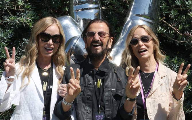 Beverly Hills CA July 07: Marjorie Bach, Ringo Starr, Barbara Bach. at the Ringo s Peace & Love Birthday Celebration held at The Beverly Hills Park in Los Beverly Hills, CA. on July 07, 2026 Credit: AdMedia Beverly Hills USA - ZUMAa123 20260707_zaa_a123_142 Copyright: xADx