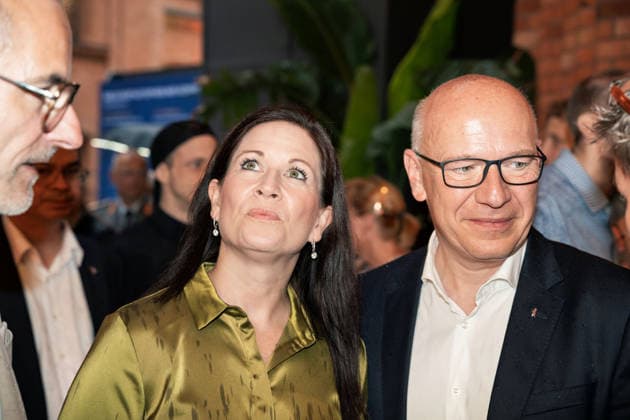 07.07.2026,Berlin, 24. Berliner Hoffest am Roten Rathaus, reg. Bürgermeister Kai Wegner (CDU) sowie Katharina Günther-Wünsch *** July 7, 2026, Berlin, 24th Berlin Courtyard Festival at the Red City Hall, Mayor Kai Wegner (CDU) and Katharina Günther Wünsch
