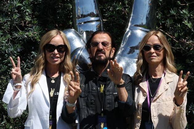 BEVERLY HILLS, CALIFORNIA - JULY 07: Marjorie Bach, Ringo Starr and Barbara Bach at Ringo s Peace & Love Birthday Celebration on July 07, 2026 in Beverly Hills, California. Credit: USA - ZUMAa123 20260707_zaa_a123_167 Copyright: xAdMediax