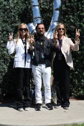 BEVERLY HILLS, CALIFORNIA - JULY 07: Marjorie Bach, Ringo Starr and Barbara Bach at Ringo s Peace & Love Birthday Celebration on July 07, 2026 in Beverly Hills, California. Credit: USA - ZUMAa123 20260707_zaa_a123_183 Copyright: xAdMediax