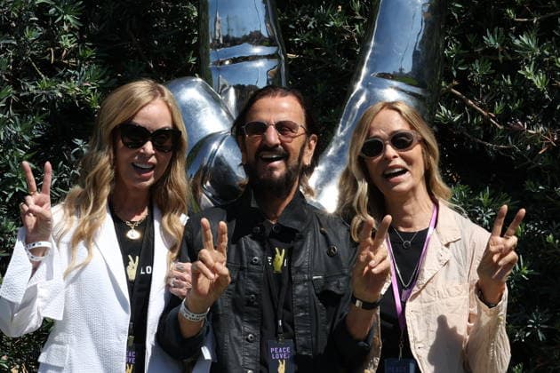 BEVERLY HILLS, CALIFORNIA - JULY 07: Marjorie Bach, Ringo Starr and Barbara Bach at Ringo s Peace & Love Birthday Celebration on July 07, 2026 in Beverly Hills, California. Credit: USA - ZUMAa123 20260707_zaa_a123_189 Copyright: xAdMediax